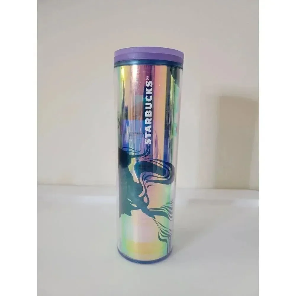 Starbucks 2023 Spring Iridescent Mermaid Tumbler Cold Cup 24oz + 16oz  NWT